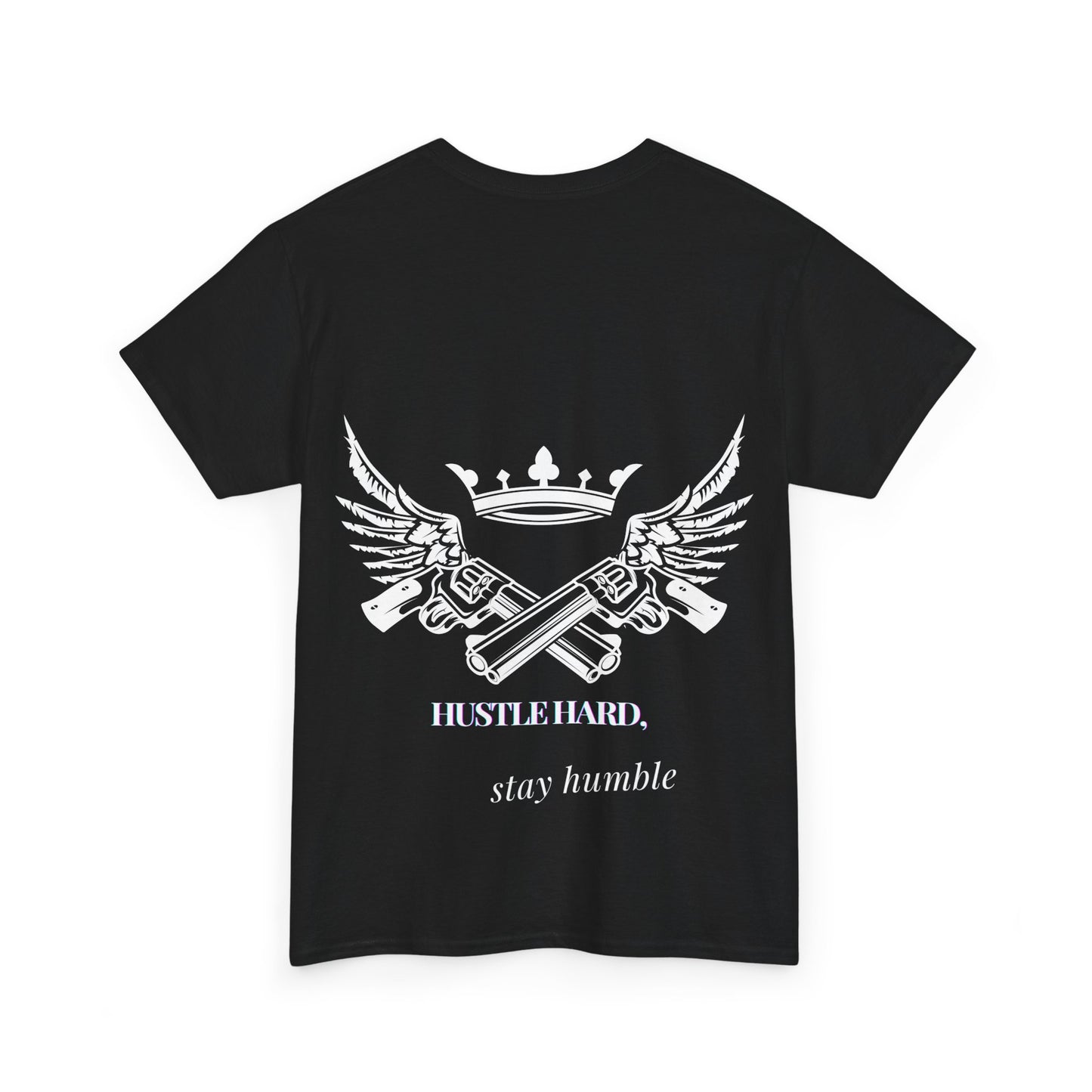 Unisex Heavy Cotton Tee: 24 Hustle Hard, stay huble T-Shirt, Komfort und Langlebigkeit , Tshirt ,100% Baumwolle