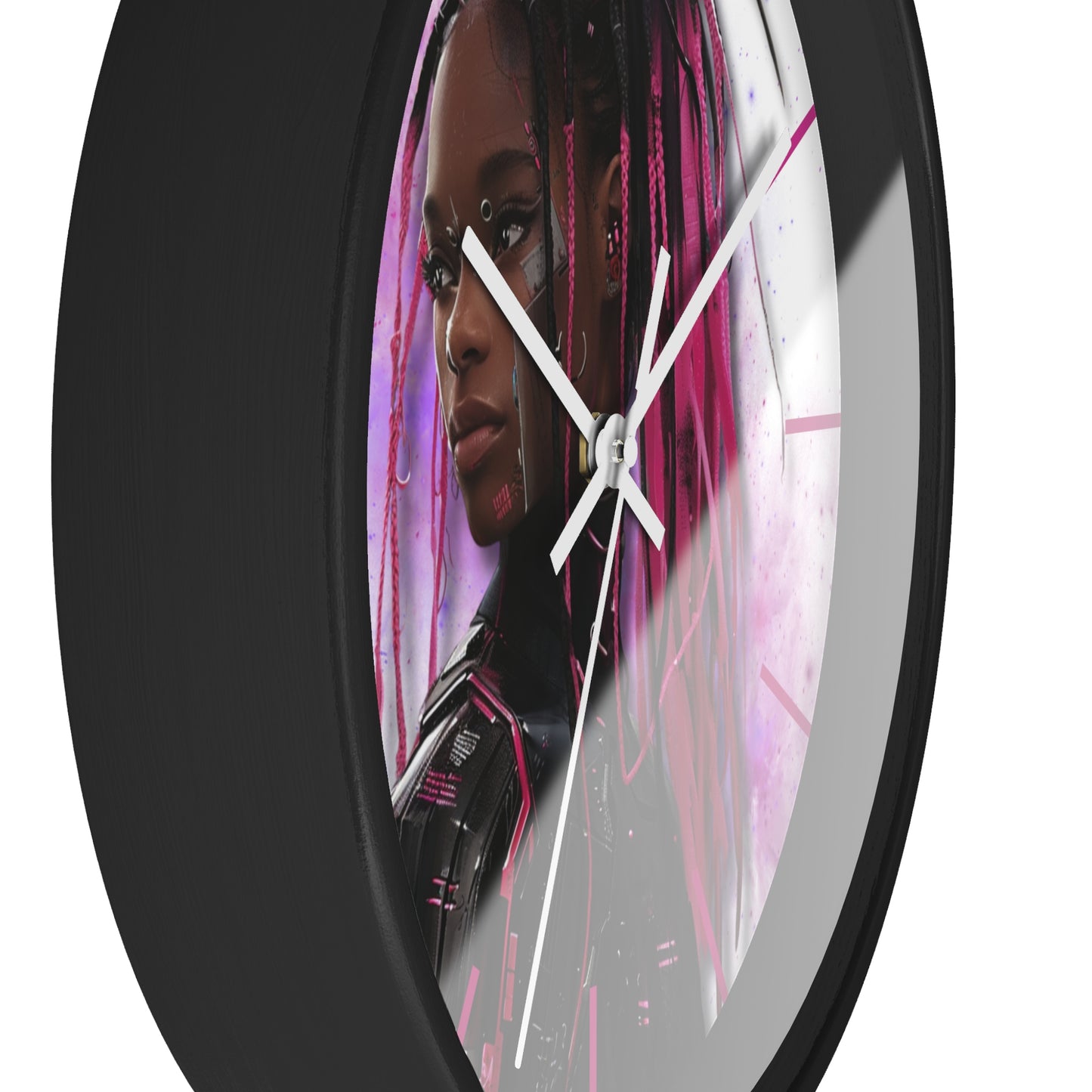 Out of Space, Cute Anime Cyberpunk Girl, Wall Clock