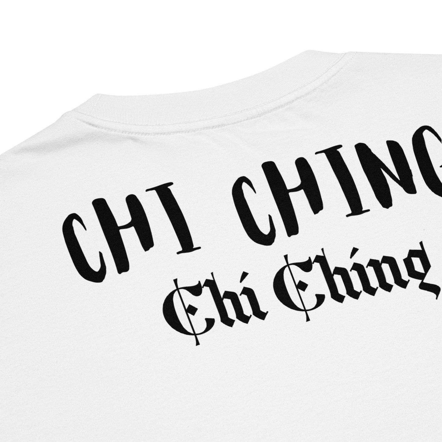 Unisex White Heavy Cotton T-Shirt - 'Money Bandit' Front Design & 'Cha Ching' Print auf der Rückseite - Trendy Streetwear Look