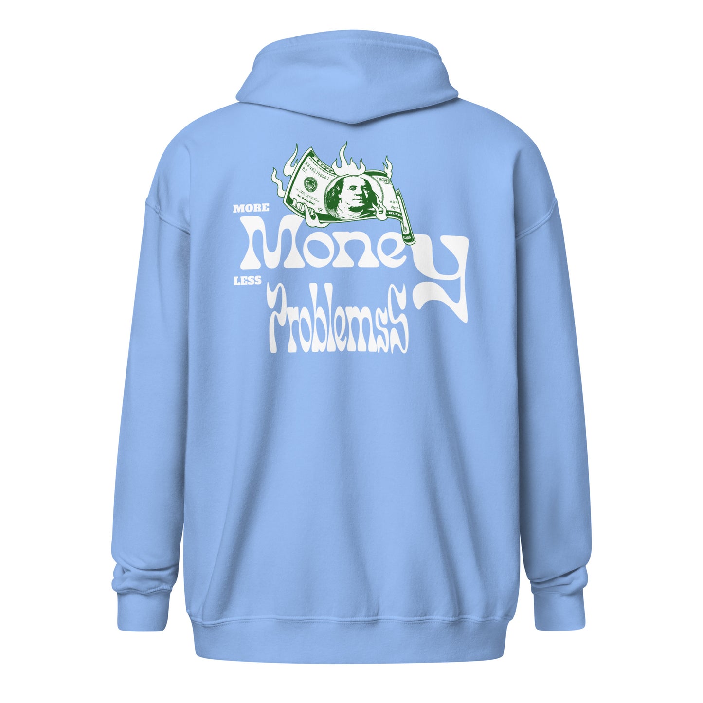 More Money Less Problems Hoodie - Oversize Kapuzenpullover mit Geldschein Logo, Streetwear Unisex