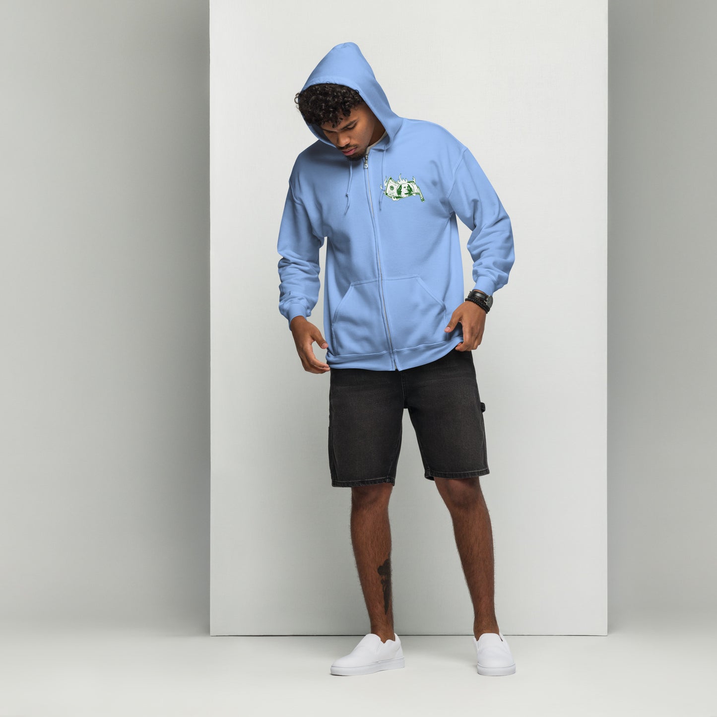 More Money Less Problems Hoodie - Oversize Kapuzenpullover mit Geldschein Logo, Streetwear Unisex
