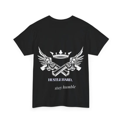 Unisex Heavy Cotton Tee: 24 Hustle Hard, stay huble T-Shirt, Komfort und Langlebigkeit , Tshirt ,100% Baumwolle